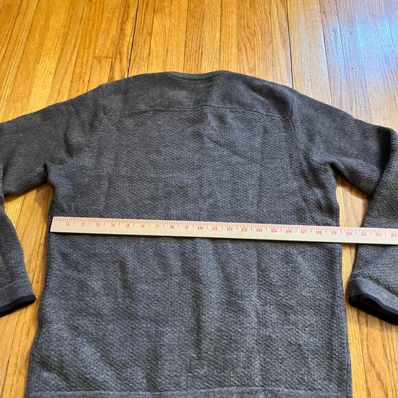 Smartwool Sweater Mens Medium Gray Wool Pullover Hiking - Picture 4 of 6